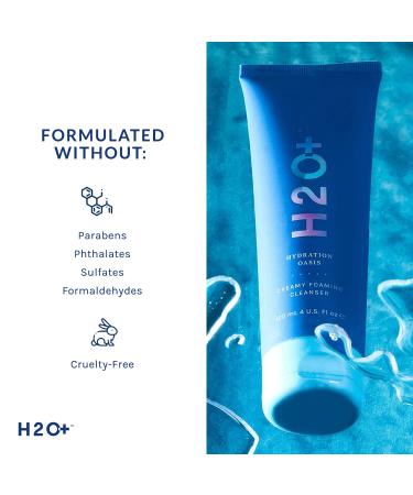 H2O+ Hydration Oasis Creamy Foaming Cleanser with Hydro-Amino Infusion - Lightweight Hydration and Makeup Removal - Buy Online on GoSupps.com