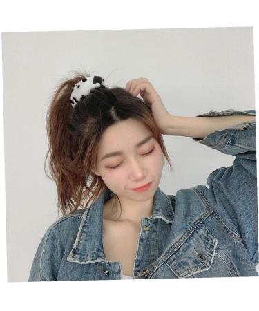 Trendy Cow Pattern Hair Claws & Elastic Hair Bands | Stylish Hair Accessories for Women & Girls - Buy Online on GoSupps.com