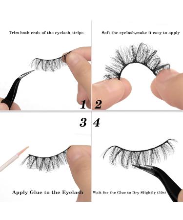 Ezreiily 11MM Natural Wispy Mink False Eyelashes Pack - Russian Fake Lashes - Buy Online on GoSupps.com
