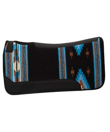 Weaver Contoured 31inx32in Felt Saddle Pad Black/Blue