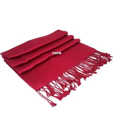GFM Smooth Shiny Pashmina Style Scarf - Dark Red - Buy Online on GoSupps.com
