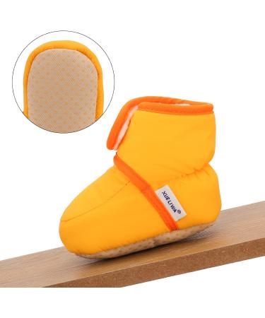 LACOFIA Baby Anti-Slip Soft Sole Winter Warm Slipper Boots - Yellow (0-6 Months) - Buy Online on GoSupps.com