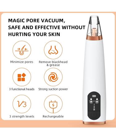 UIOOIU Blackhead Remover Vacuum - Pore Cleaner Tool with 3 Suction Modes for All Skin Types-Men & Women - Buy Online on GoSupps.com