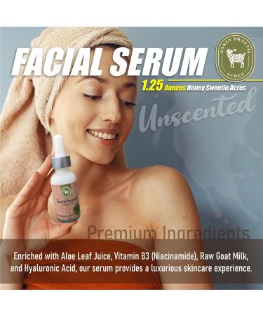 Honey Sweetie Acres Vitamin B Facial Serum with Aloe Niacinamide Raw Goat Milk and Hyaluronic Acid 1.25 oz - Buy Online on GoSupps.com