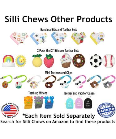 Silli Chews Pizza Toy Baby Teether - Silicone Teething Sensory Toy for Infants, Toddlers, and Kids - Buy Online on GoSupps.com