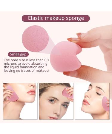 BEAKEY 2 Pcs Makeup Sponge Set - Vertical Cut Beauty Sponges for Flawless Liquid, Cream, & Powder Foundation Blending - A-Pink - Buy Online on GoSupps.com