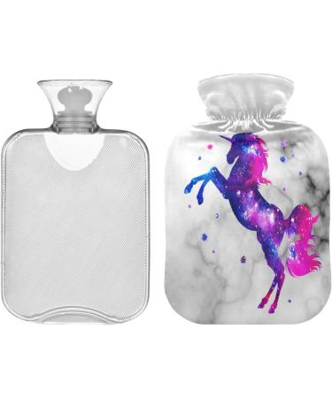 White Marble Galaxy Unicorn Heat Bottle | 1L Pain Relief & Cramps | International Shipping Available - Buy Online on GoSupps.com