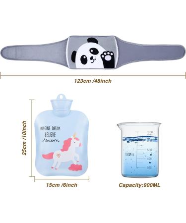 Premium Rubber Heat Bottle Set with Soft Covers & Support Belts for Neck Shoulder and Legs 3-Piece Collection - Buy Online on GoSupps.com