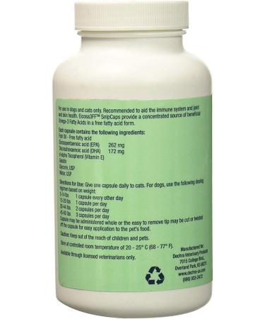 Dechra Eicosa3FF SnipCaps (Small) for Dogs 120 Count - Omega 3 Fish Oil Supplement - Buy Online on GoSupps.com