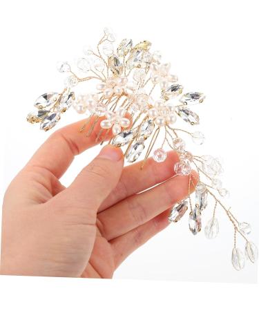 minkissy Pearl Hair Comb Hair Jewels Girls Barrettes for Hair Bridal Girls Tiara Prom Hair Accessories Hair Clips for Girls Rhinestone Hair Comb Bride Headband Crystal Wedding - Buy Online on GoSupps.com
