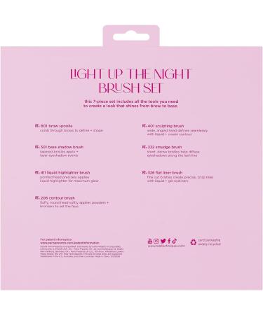 Real Techniques Light Up The Night Brush Kit - 7 Piece Limited Edition Set - Buy Online on GoSupps.com