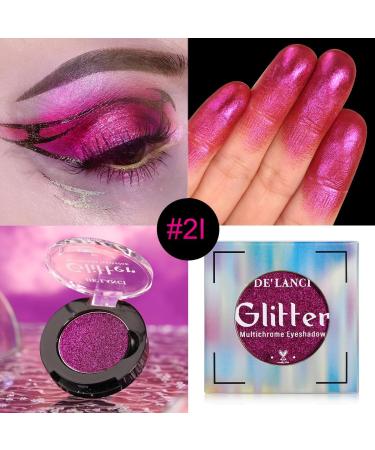 Purple Glitter Eyeshadow Highly Pigmented Sparkling Metallic Eyeshadow Long Lasting Bright Duochrome Eye Shadow Rose Pink Purple Holographic Eyeshadow Single for Women 100% Vegan Talc Free Rose Purple #2i - Buy Online on GoSupps.com