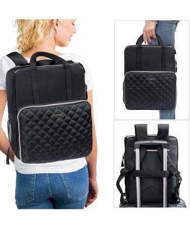 ELCUPA Nail Polish Organizer Backpack - Holds 84-93 Bottles - Large Storage Case with 3 Removable Boxes - Tools Organizer Sections - Black - Buy Online on GoSupps.com