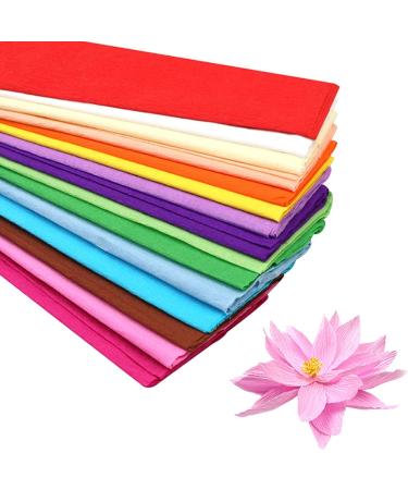 Premium Crepe Paper Party Streamers - 21 Assorted Colors - Large 20 x 3.2Ft per Sheet - Ideal for DIY Flowers, Crafts, Gift Wrapping - Perfect for Birthday, Wedding, and Party Decorations - White - Buy Online on GoSupps.com