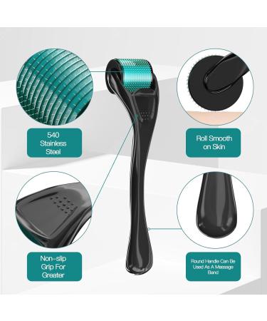 Derma Beard Roller with 540 Titanium Micro Needles for Home Use - Enhance Facial Hair Growth | International Shipping - Buy Online on GoSupps.com