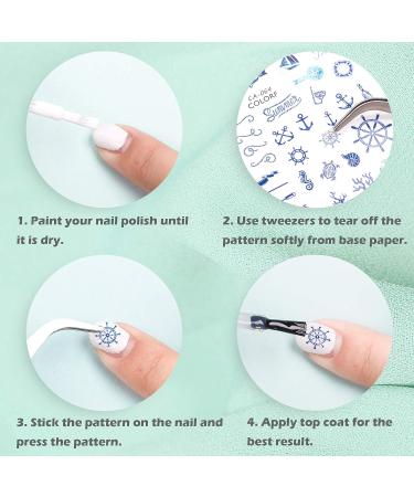 Whaline 3D Nail Art Stickers - 1000+ Self-Adhesive Designs for Women & Girls | Flamingo, Cactus, Fruits, Ocean & More | Manicure DIY & Nail Salon | 12 Sheets - Buy Online on GoSupps.com