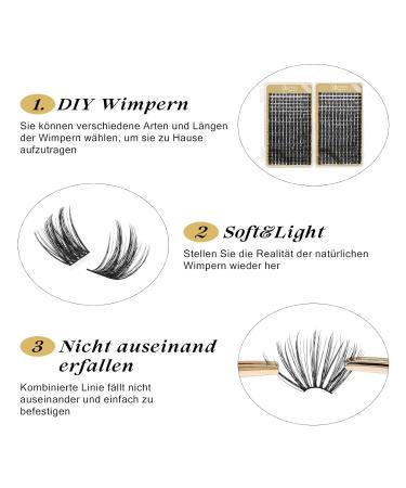 Cluster Eyelashes - 480 PCs DIY D Curl Individual False Eyelash Extensions - Soft & Light for Home Use (Qu07-D Mix 10-18mm) - Buy Online on GoSupps.com
