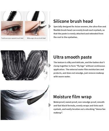 Volumizing Mascara - Natural and Non-Irritating Thickening Mascara Mascara for Senior Women Over 50 with Slim Lash Brush/ - Buy Online on GoSupps.com