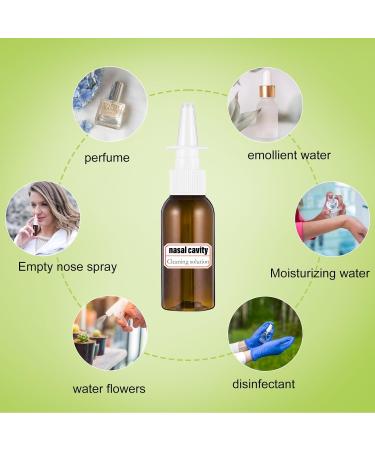 Omevett 6 Pcs Nasal Spray Bottle 30ML Empty Amber Glass Nasal Spray Bottles Refillable Fine Mist Sprayers Portable Nasal Spray Bottles Container with 6 Pcs Funnels and Labels for Saline Essential Oils - Buy Online on GoSupps.com