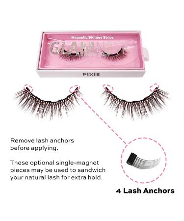 Glamnetic Pixie Magnetic Eyelashes - Brown Short Cat Eye Reusable Natural Look - 1 Pair - Buy Online on GoSupps.com