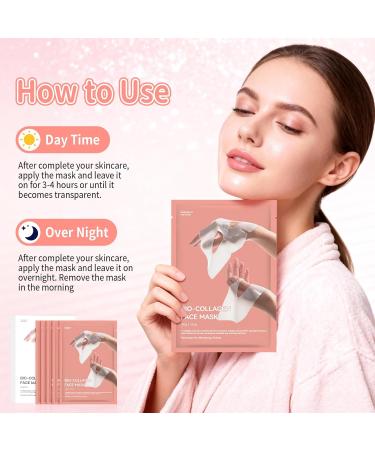 5 Pi ces Bio-Collagen Real Deep Mask Masque Collagene Visage Korean Soins pour le Visage Resserrement des Pores Traitement des Rides - Buy Online on GoSupps.com