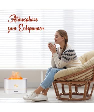 Flame Diffuser Ultrasonic Humidifier - 7-Color Light Aroma Oil & Fragrance Room Freshener (2022 Upgrade) - White - Buy Online on GoSupps.com