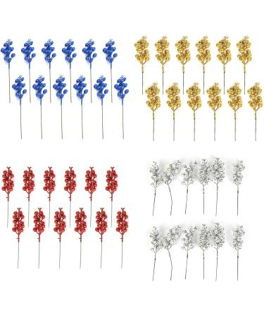 12 Pcs Glitter Berry Picks - Artificial Stems for Christmas Tree & Spring Decor | HNSDSVCD - Buy Online on GoSupps.com