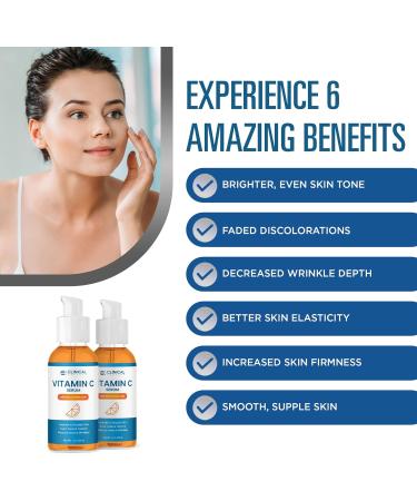 Clinical Effects Vitamin C Serum - Brightening & Hydrating Antioxidant Serum for All Skin Types - 1 oz Made in the USA - Buy Online on GoSupps.com
