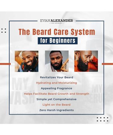 Evan Alexander Grooming MY Beginner's Beard Kit - Hydrates, Moisturizes, and Promotes Beard Growth - Easy-to-Use Grooming Set for Men - Includes MY Serum - Great Fragrance - Buy Online on GoSupps.com