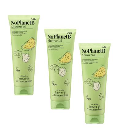 No Planet B No Planet B Showergel Ginger and Lemon Shower Cream 3 x 250 ml Vegan + 1 x Baby Firm Shower Treatment