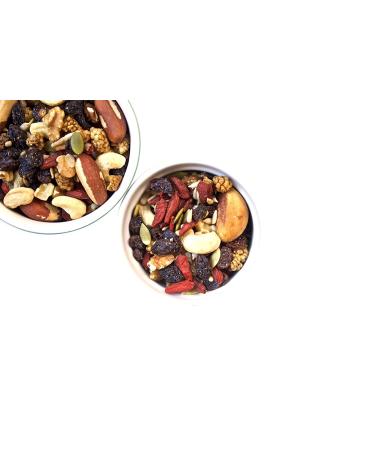 Raw Superfoods Trail Mix - The Works | Goji Berries, Golden Berries, Mulberries, Nuts & Seeds | 1.25lb Pack - Buy Online on GoSupps.com