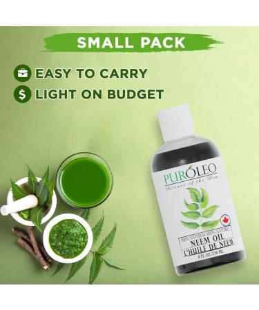PUROLEO NEEM Oil 8 Fl Oz/236 ML (Packed In Canada) Pure and Natural Neem Oil for Multipurpose Use | Neem Oil extracted from NEEM Plante Chemical free Neem Oil Spray 236 ml (Pack of 1) - Buy Online on GoSupps.com