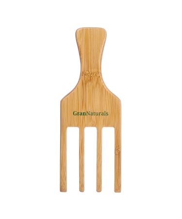 GranNaturals Hair Picks for Curly Hair - 4-Prong Wide-Toothed Comb Hair Pick for Fluffing Curls - Wooden Hair Pic for Combing, Styling, Detangling African American Hairstyles and Curly + Wavy Hair - Buy Online on GoSupps.com