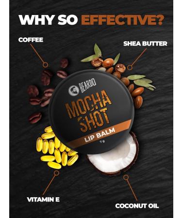 Mocha Shot Lip Balm | 7g Non-Tinted Lip Care for Men | Soft Kissable Lips | Hydrating for Dry & Chapped Lips - Buy Online on GoSupps.com