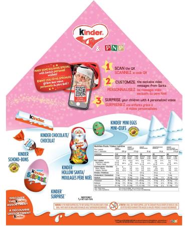 KINDER Advent Calendar with KINDER SURPRISE Pink Edition KINDER Mini Eggs KINDER CHOCOLATE KINDER SCHOKOBONS and Hollow Santa 24 Treats 182g - Buy Online on GoSupps.com