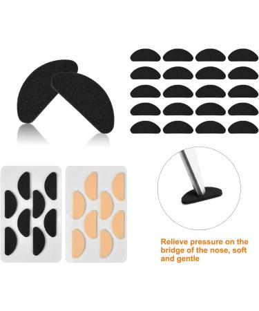 Naapesi 40 Pairs Slide Resistant Glasses Nose Pads - Soft Self-Adhesive Foam D-Shaped Cushions (Skin Color + Black) for Glasses & Sunglasses - Buy Online on GoSupps.com