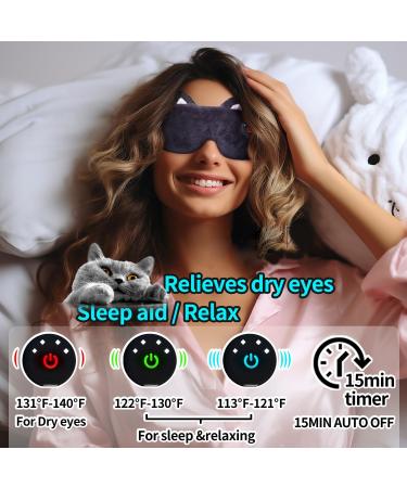 Buy Cordless Heated Eye Mask for Women | USB Rechargeable Sleep Eye Pad - Warm Compress for Dry Eyes & Stye Relief | Portable Electric Gift (Black - Buy Online on GoSupps.com