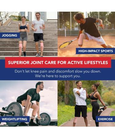 Doctor Developed Pink Knee Brace with Handbook - Joint Disease Relief for Running & Weightlifting - Size Large - Buy Online on GoSupps.com