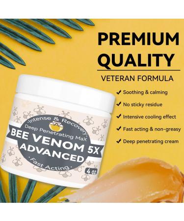 Organic Bee Venom Muscle Joint Cream 10x Maximum Caring Ointment Soothe Shoulder Back Neck Hands Knuckles Elbows Feet Leg Knees Ankle Meniscus for Adults Elderly 4 Fl Oz (Pack of 1) - Buy Online on GoSupps.com