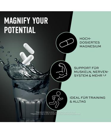 Buy ESN Magnesium Caps - 120 Capsules 300mg for Muscle Cramp Relief | High Bioavailability & Tested Quality - Made in Germany - Buy Online on GoSupps.com