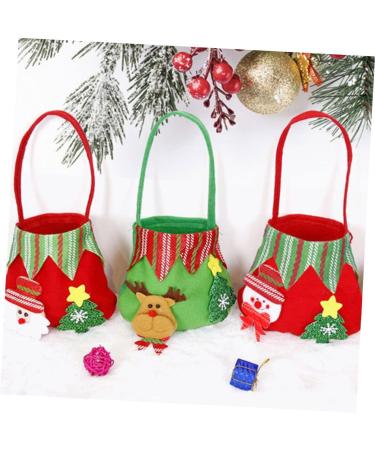 CHILDWEET 4pcs Christmas Candy Bag Xmas Candy Xmas Presents Pouches Xmas Bag Holder Brushed Cloth Snack - Buy Online on GoSupps.com