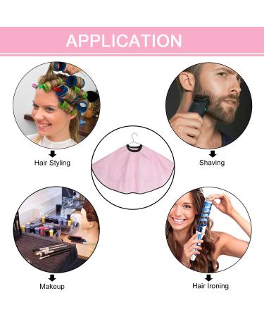 Noverlife Pink Shortie Makeup & Beard Shaving Cape | Salon Styling Bib for Barber & Beautician - Buy Online on GoSupps.com