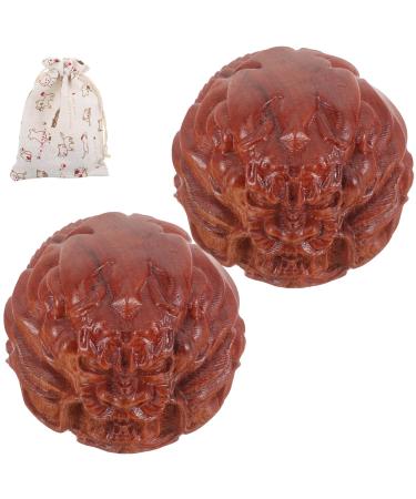Healvian 1 pair of massage globe Hand massager Muscle buildings Thai massage tools Foot cushion for rail hand exercise massage balls meditation balls handballs fitness whom