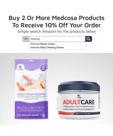 Medcosa Adult Rash Cream - Fast Relief for Sweat, Heat, Diaper Rash - Zinc Oxide Barrier Cream (350g) - Buy Online on GoSupps.com