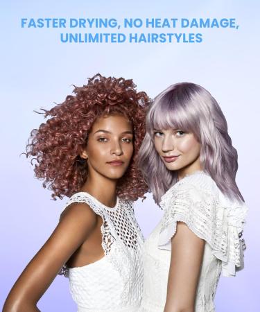 Professional Ionic Hair Dryer - High-Speed 110 000 RPM Blow Dryer for Fast Drying | Lightweight with Magnetic Nozzle - Perfect for Home & Travel | Blue Gray - Buy Online on GoSupps.com