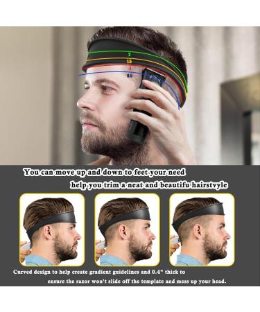 Xinlon Curved Silicone Haircut Bands - 2 Piece Hair Cutting Kit for Men | DIY Home Haircuts & Neck Shaving Template - Buy Online on GoSupps.com