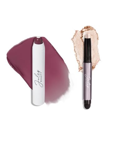 Julep Eyeshadow 101 Cr me to Powder Waterproof Eyeshadow Stick Pearl Shimmer Julep It's Balm: Tinted Lip Balm + Buildable Lip Color - Grape Jelly