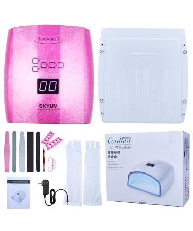 SKYUV Rechargeable Cordless UV LED Nail Lamp - Professional Nail Dryer for Gel Polish - Portable and Fast Curing - Automatic Sensor - Nail Art Manicure Tool - Buy Online on GoSupps.com