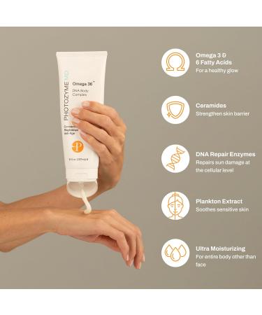 Photozyme Omega 36 Body Complex Anti-Aging Body Cream with Omega 3 6 Ceramides & DNA Repair Enzymes Hydrating Firming Nourishing Fragrance Free Unscented 2 fl oz 2 Fl Oz (Pack of 1) - Buy Online on GoSupps.com