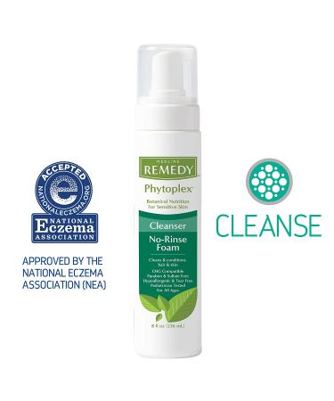 Medline Remedy Phytoplex Hydrating Cleansing Foam, 8 fl oz - Paraben & Sulfate-Free Body Wash & Shampoo - Buy Online on GoSupps.com